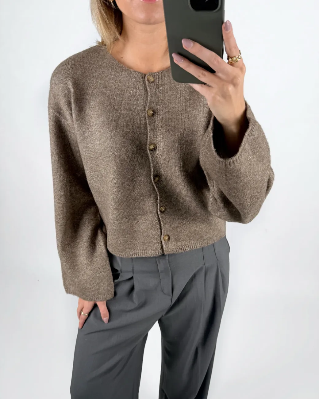 HADLEE cardigan, brun