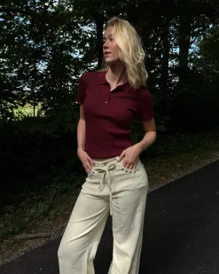HADLEY polo strik, bordeaux