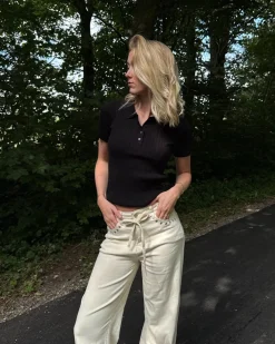 HADLEY polo strik, sort
