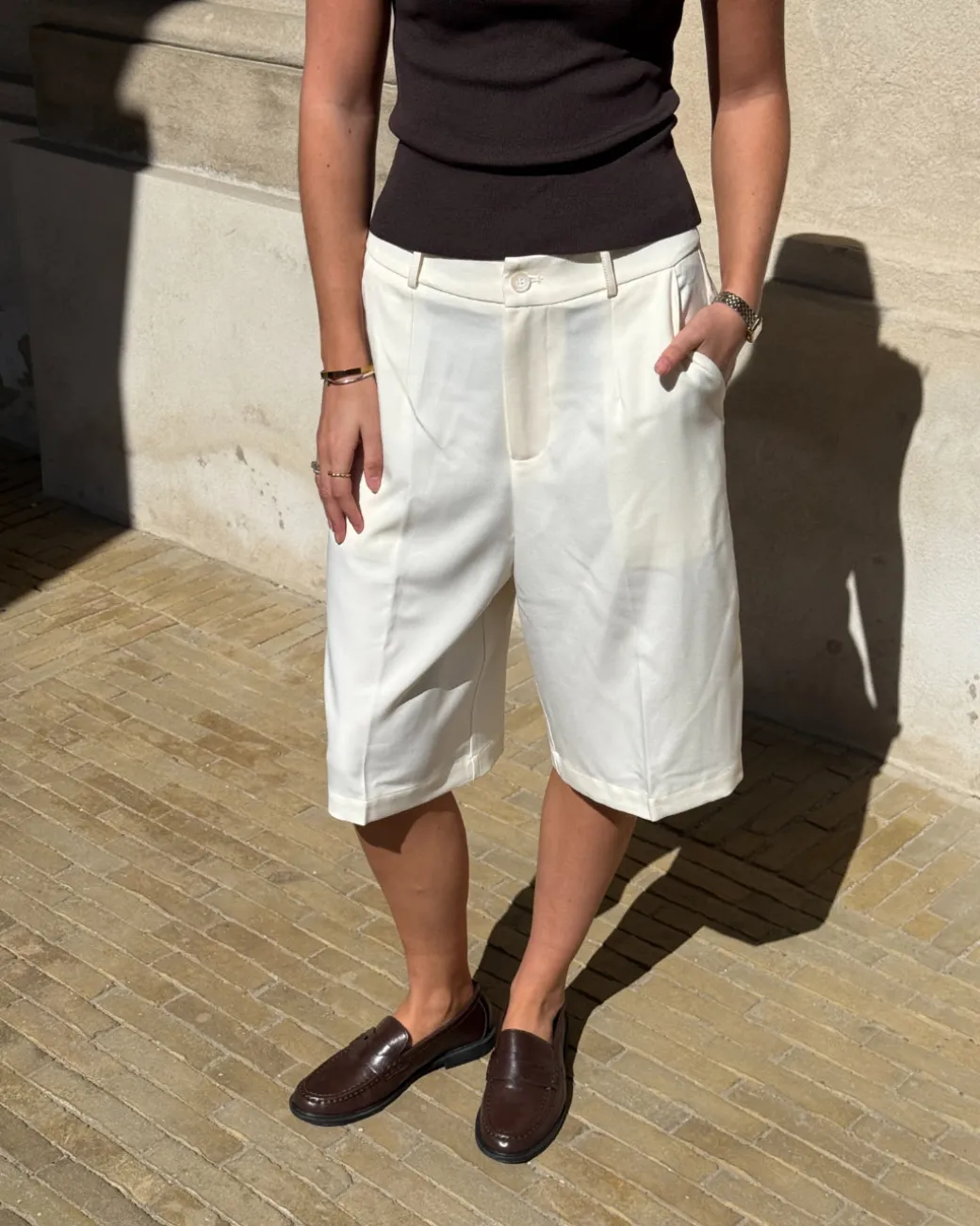 HARLEE shorts, hvid