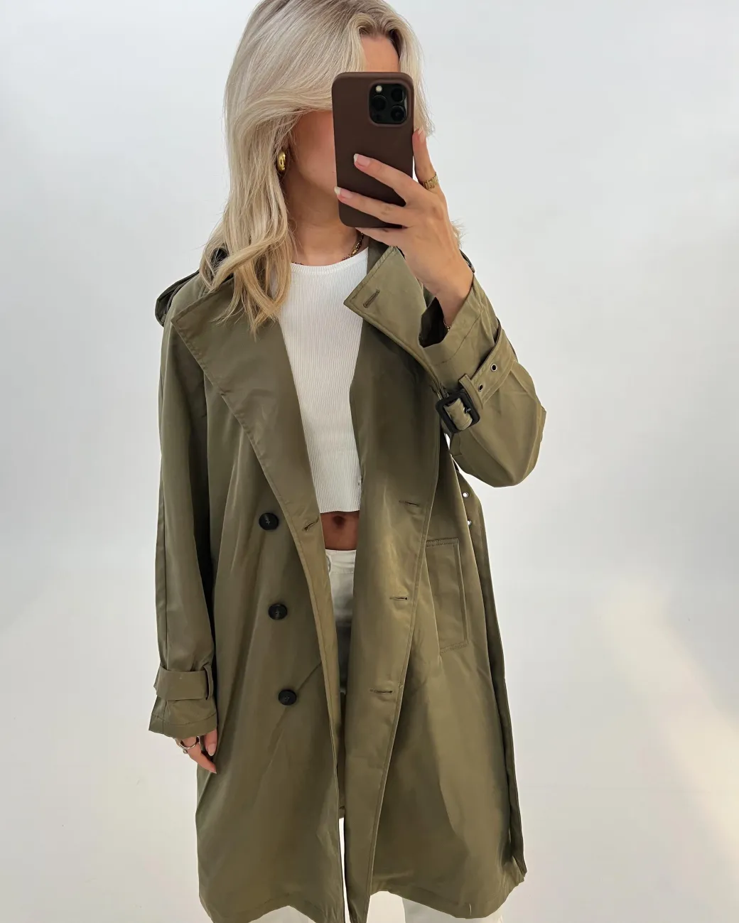 HEBA trenchcoat, kaki
