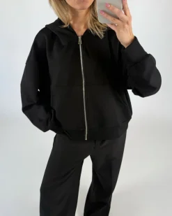 HEIDI zip hoodie, sort