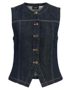 INDIE denim top, mørkeblå