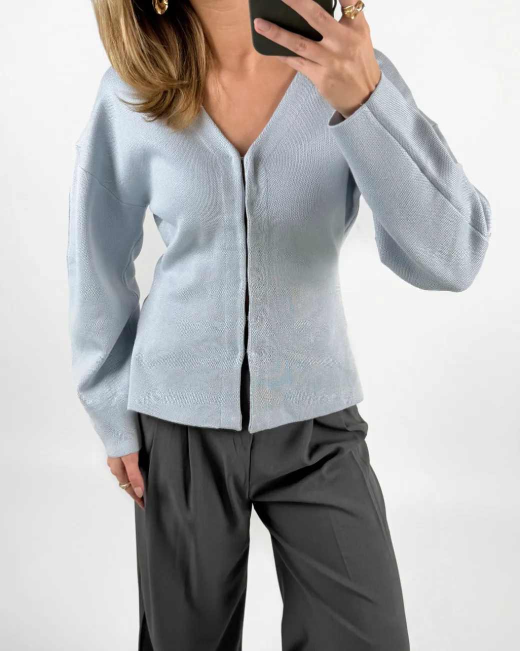 INDY cardigan, lyseblå