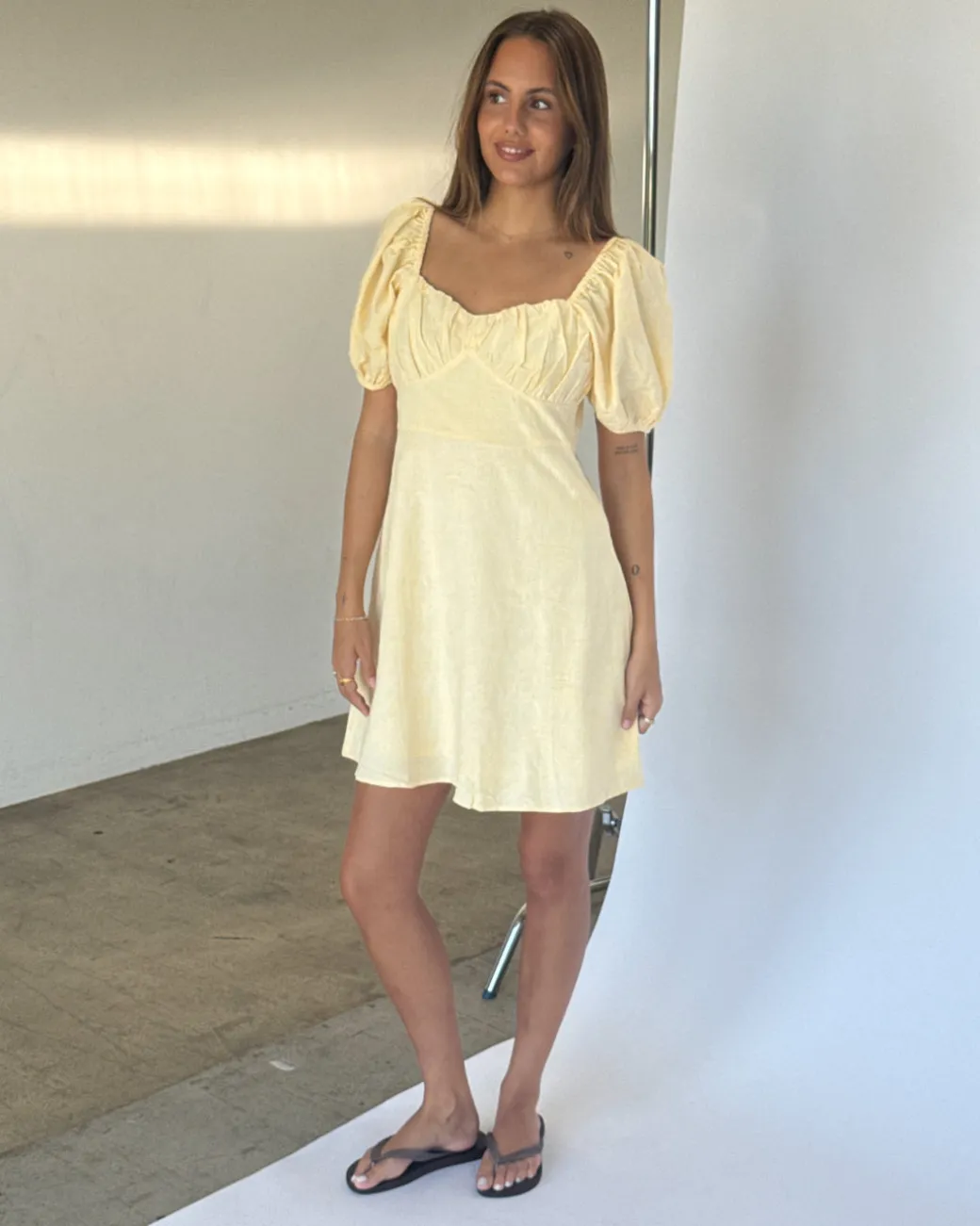 IVY midi kjole, gul