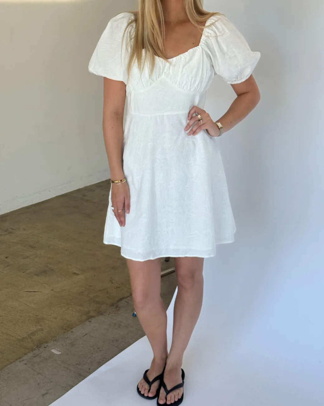 IVY midi kjole, hvid