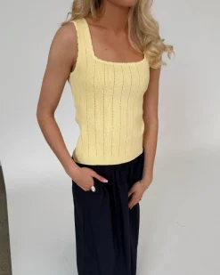 JANELLE top, gul