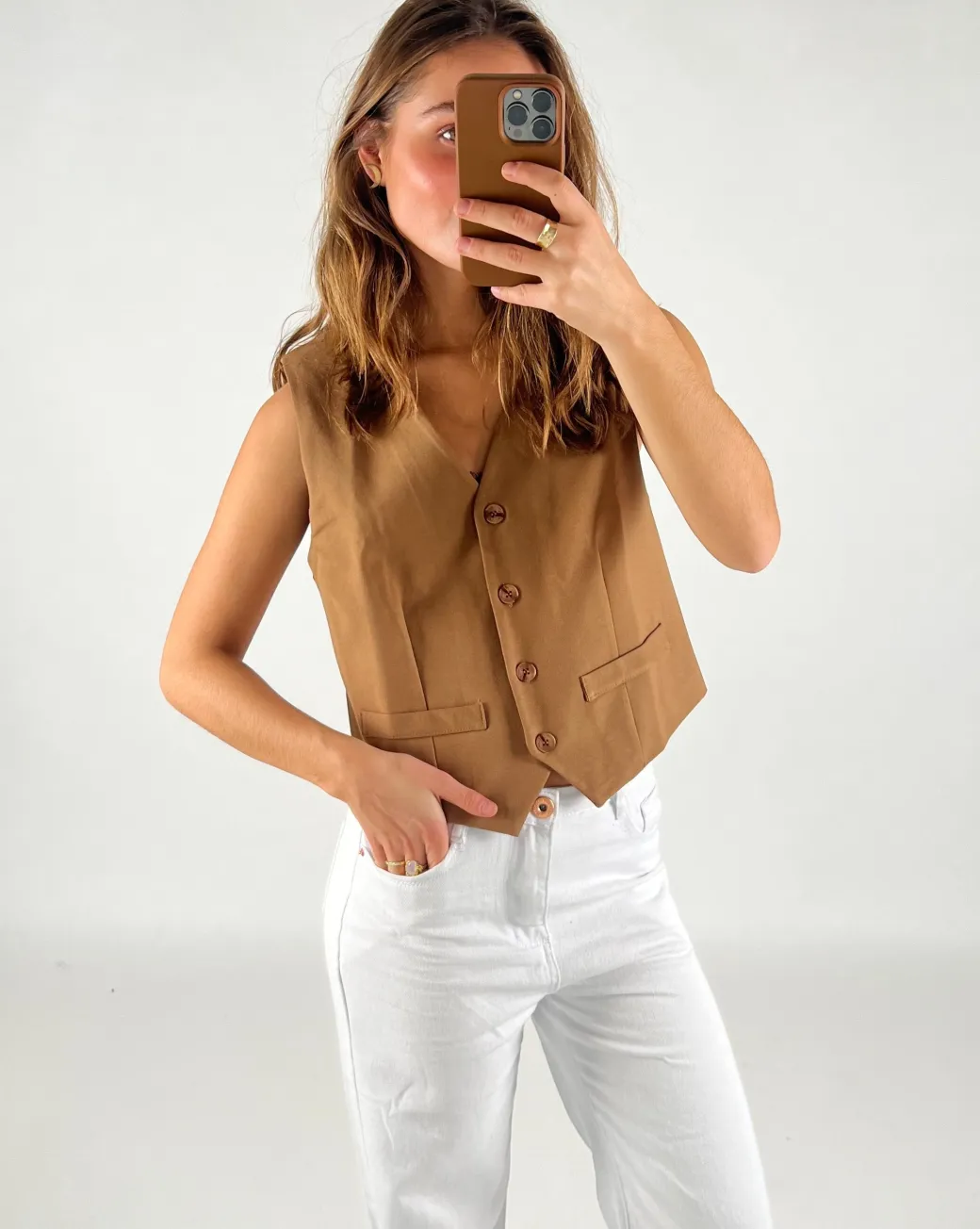JANNI vest, brun
