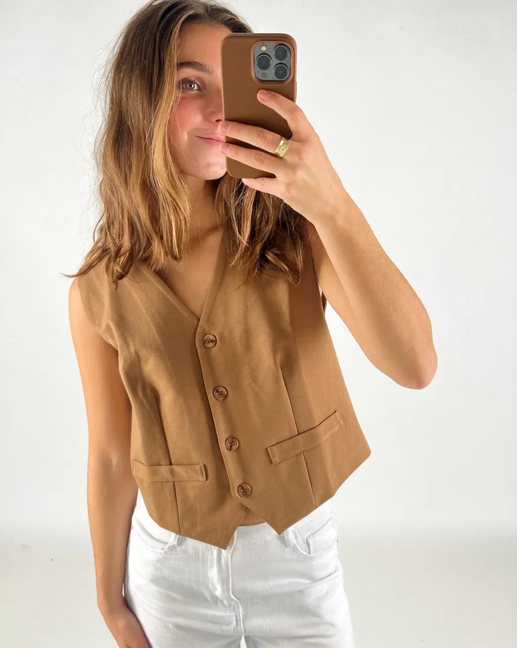 JANNI vest, brun
