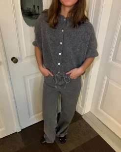 JAYLA strik cardigan, mørkegrå
