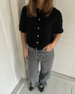 JAYLA strik cardigan, sort