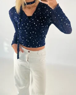 JELONA wrap bluse, navy