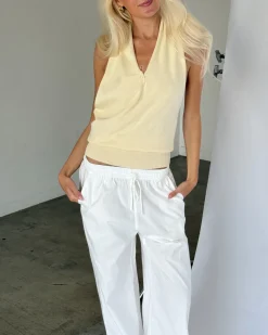 JORDAN halterneck top, gul