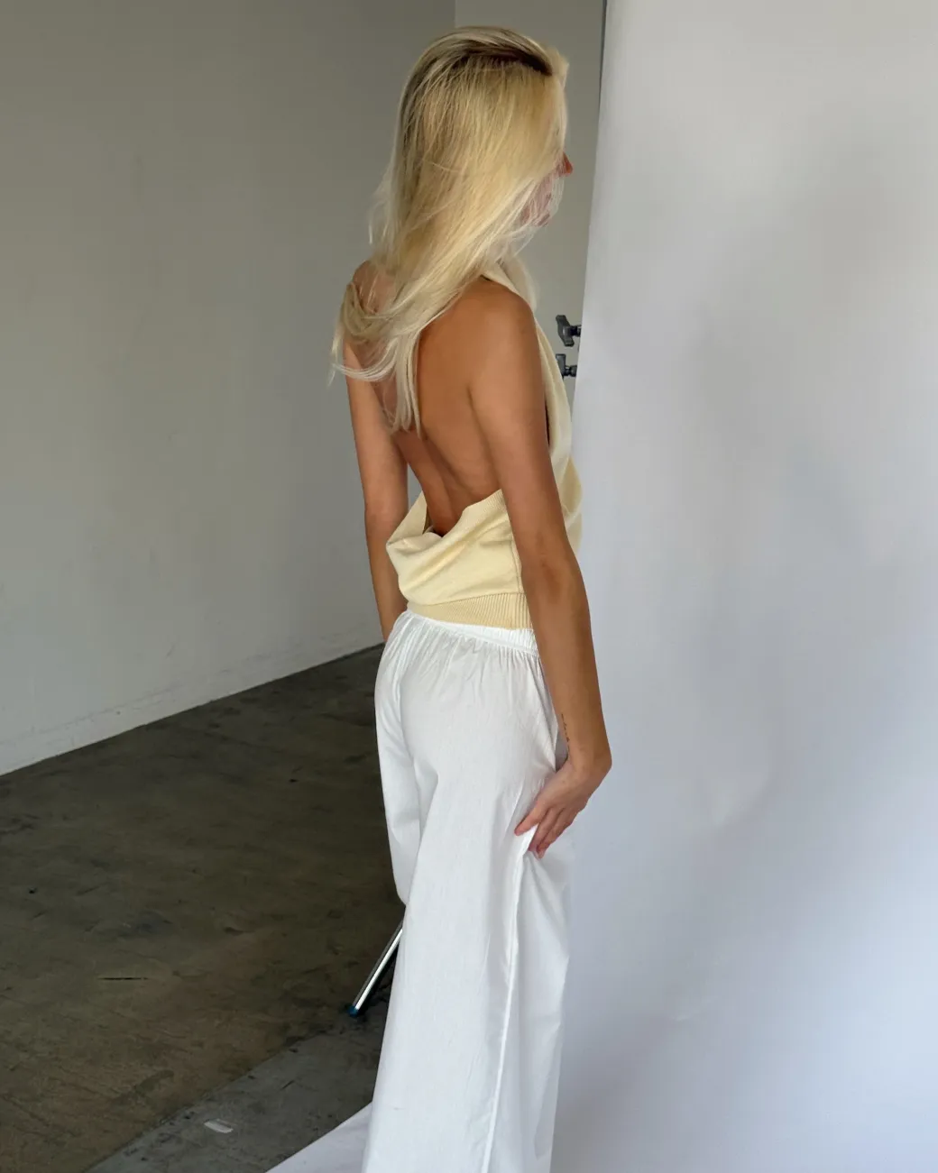 JORDAN halterneck top, gul