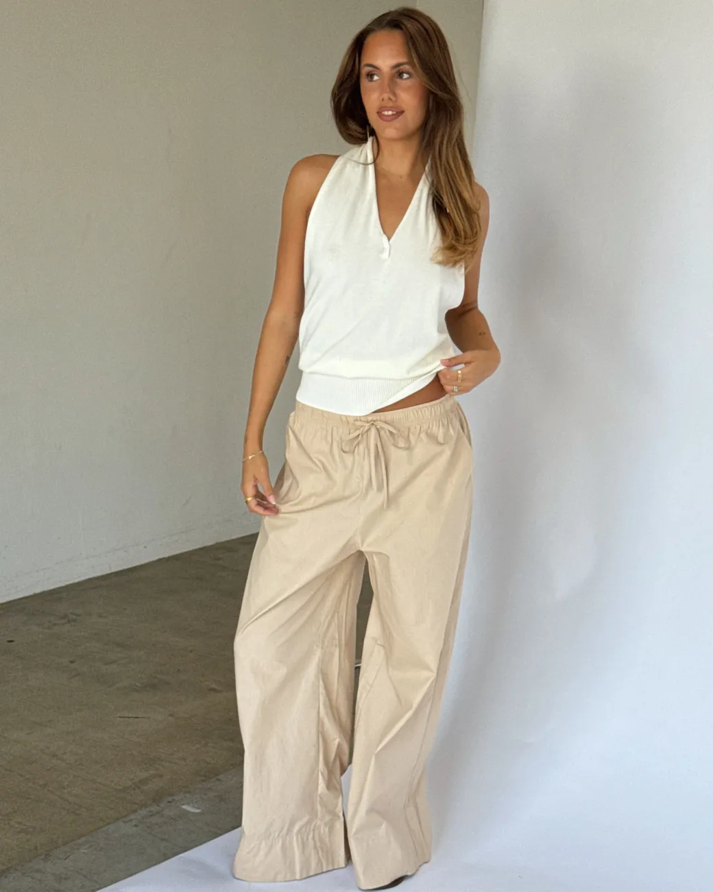 JORDAN halterneck top, hvid
