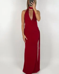 KATYA maxi kjole, rød