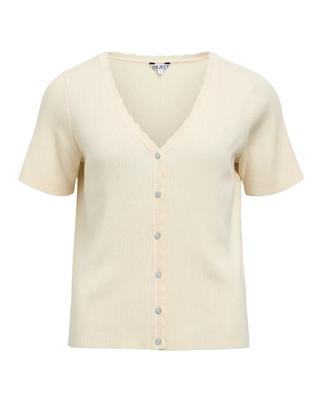 KELLY kortærmet cardigan, beige