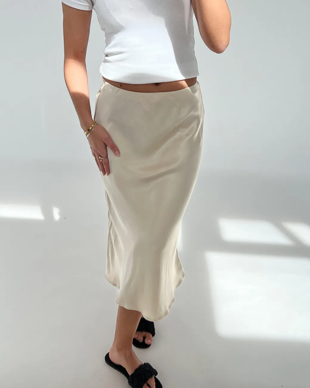 KLARA nederdel, beige