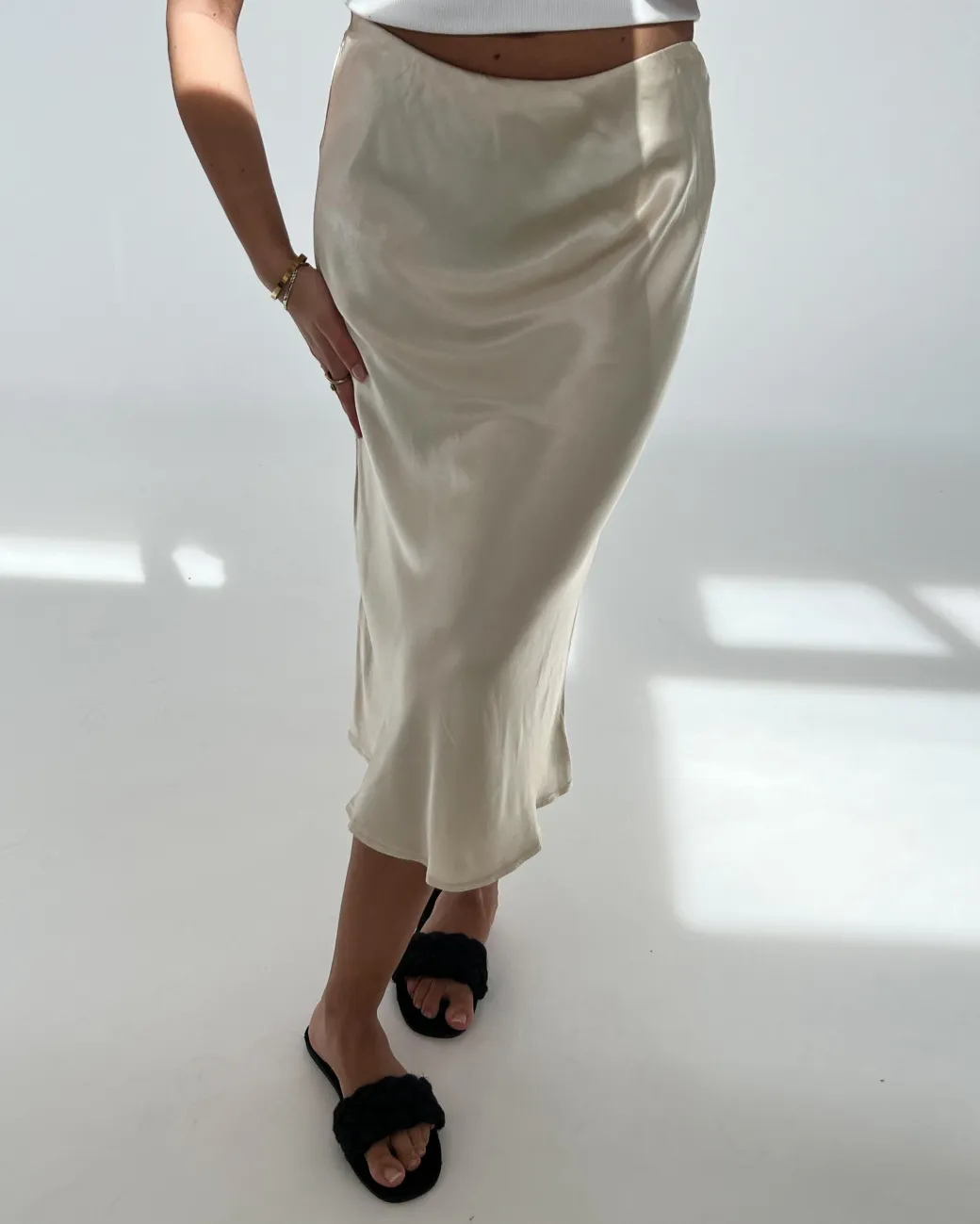 KLARA nederdel, beige