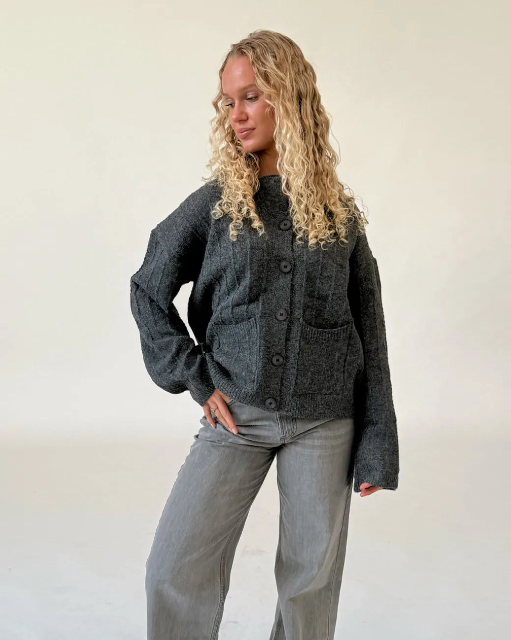 LACEY cardigan, grå