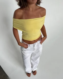 LEIA off shoulder top, gul