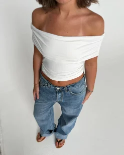 LEIA off shoulder top, hvid