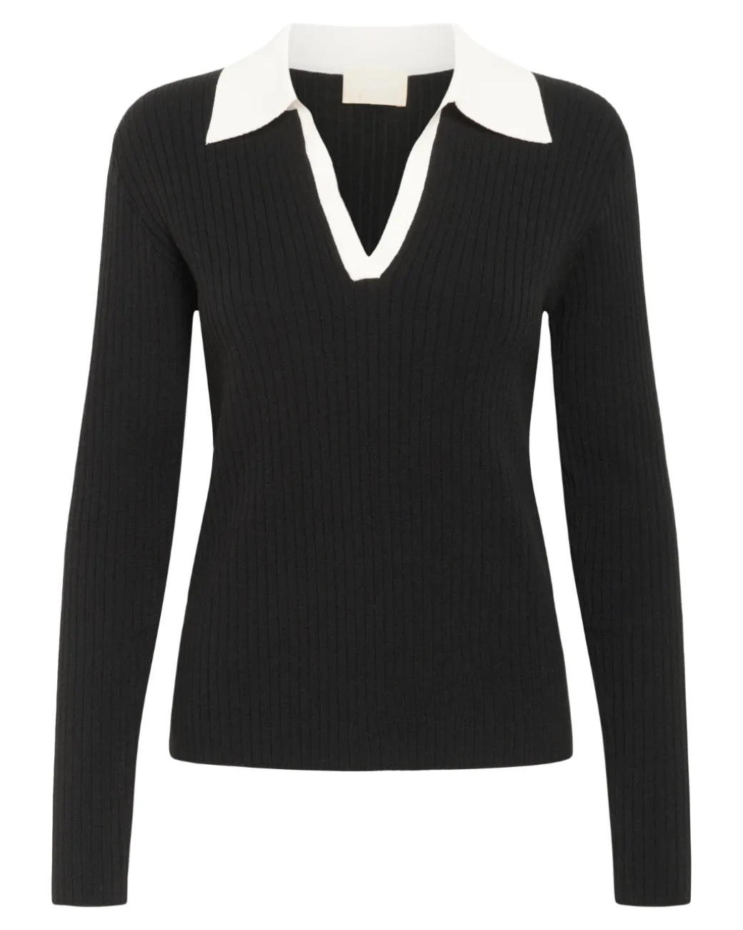 LIDYA polo bluse, sort