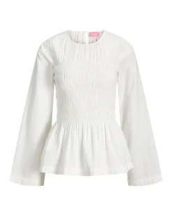 LINA smock bluse, hvid