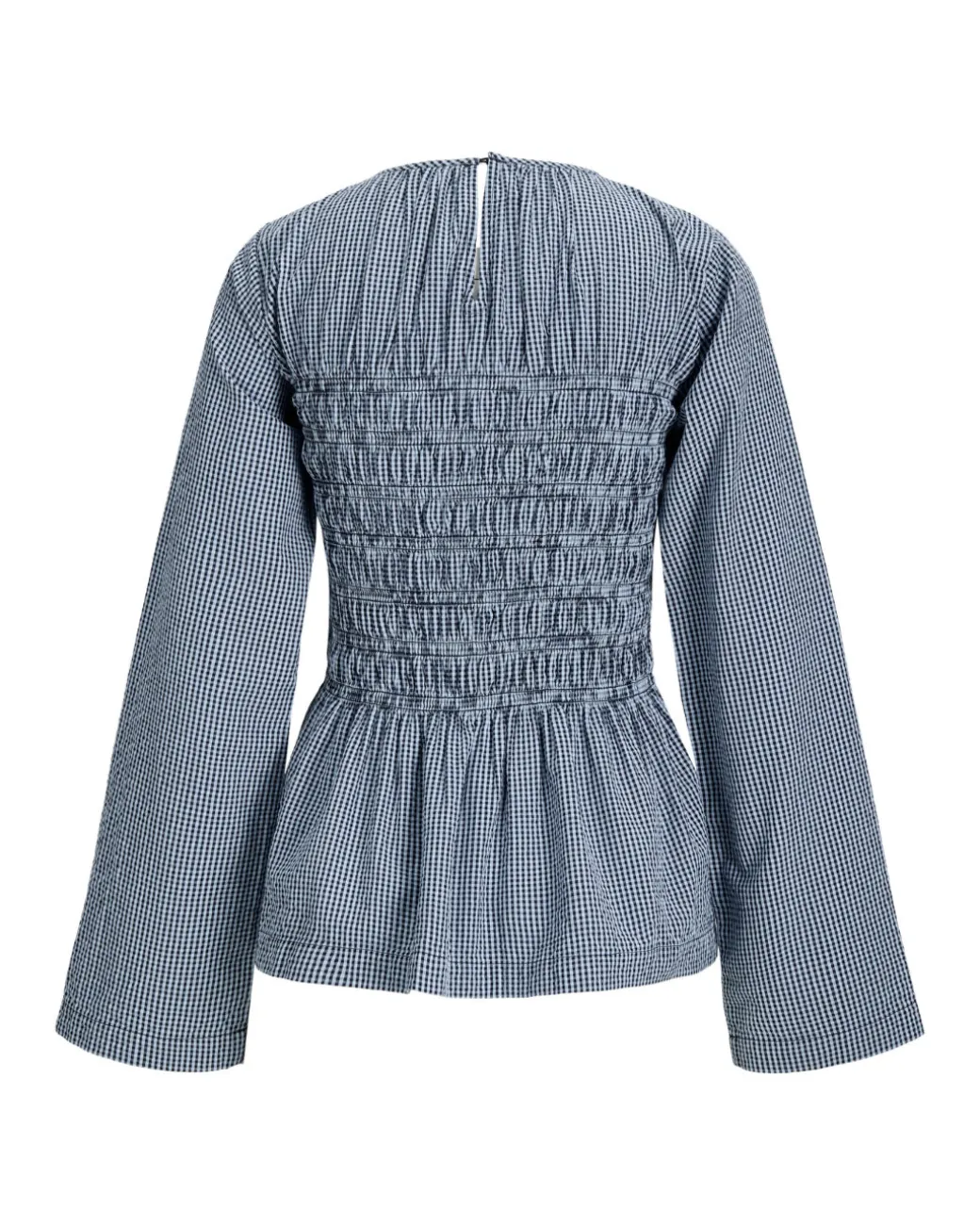 LINA smock bluse, ternet blå