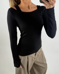 LISA bluse, sort