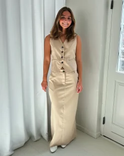 LIS nederdel, beige