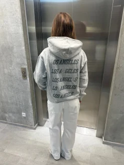 LOS ANGELES hættetrøje, grå
