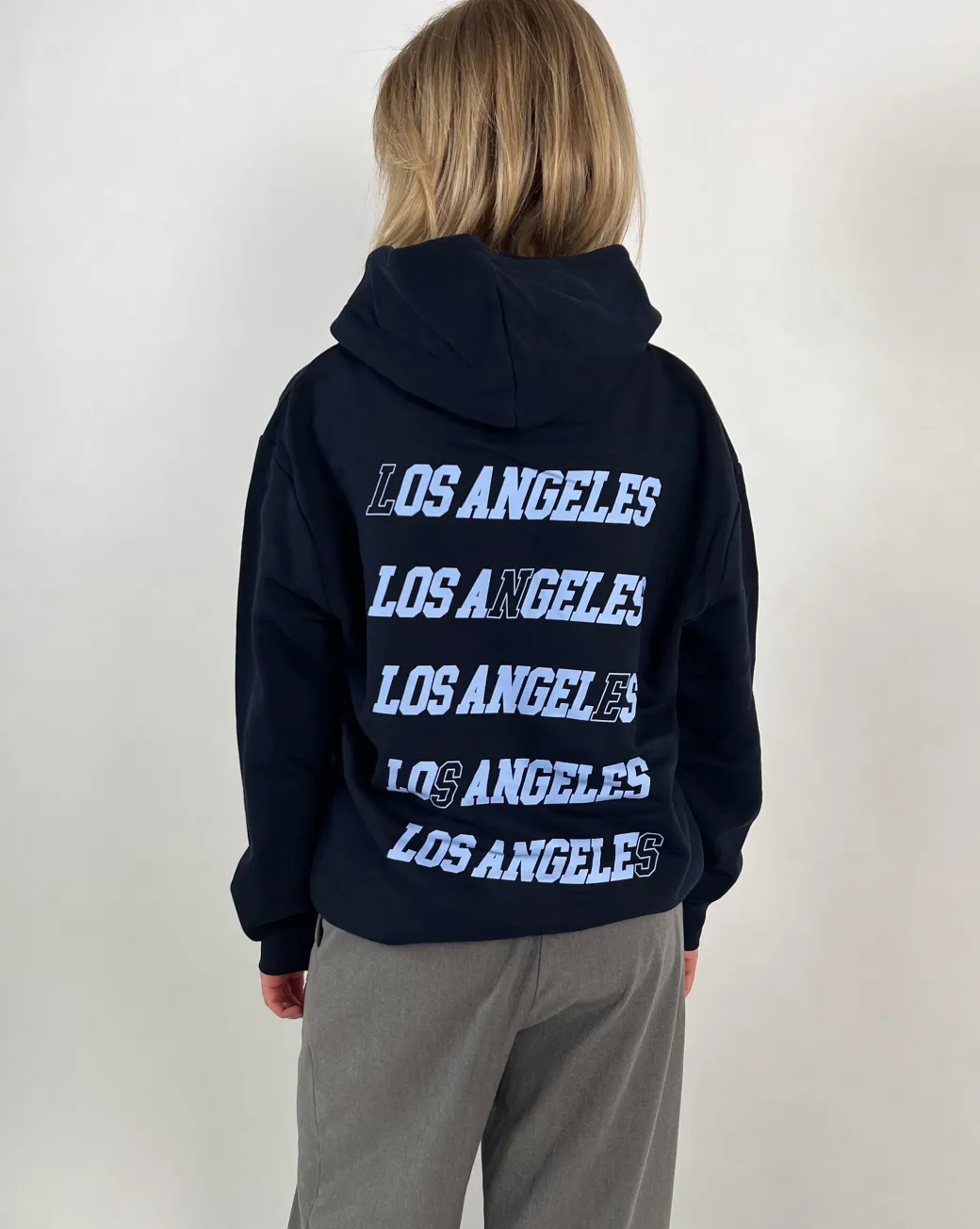 LOS ANGELES hættetrøje, navy
