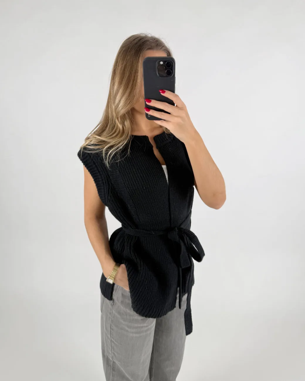 LUELLA vest, sort