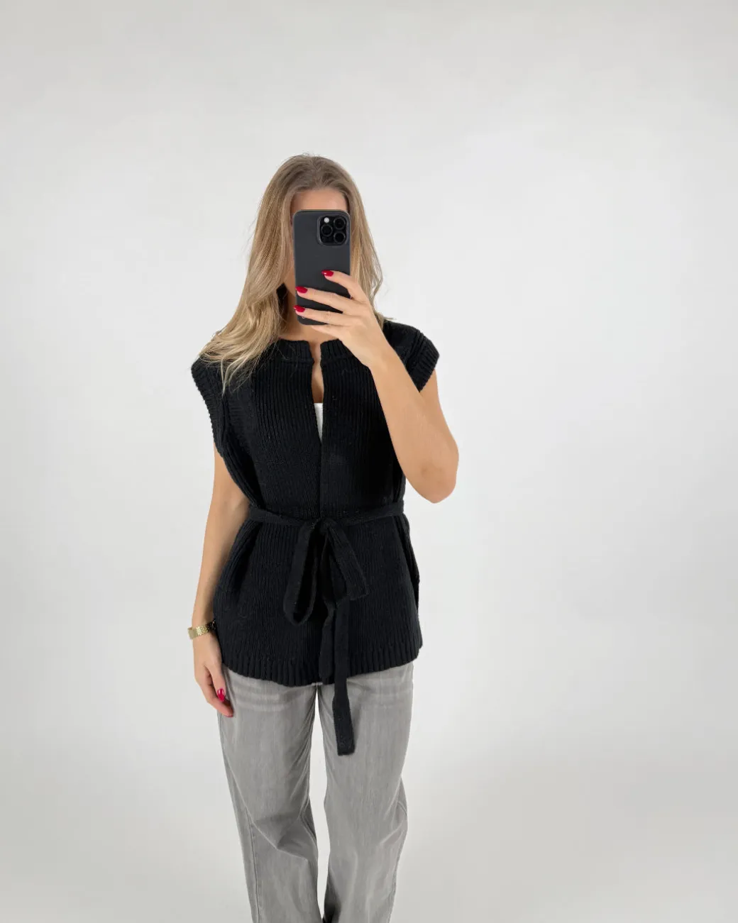LUELLA vest, sort