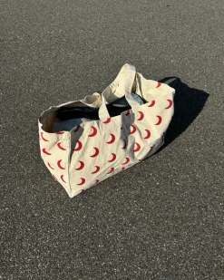 LUNA bag, creme/rød