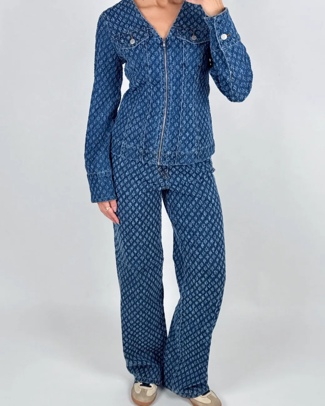 LUNA denim bluse, blå