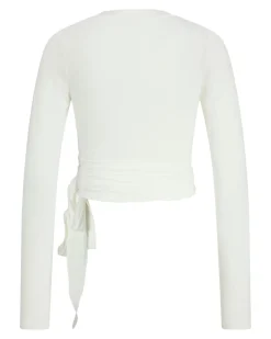 LUNA wrap bluse, hvid
