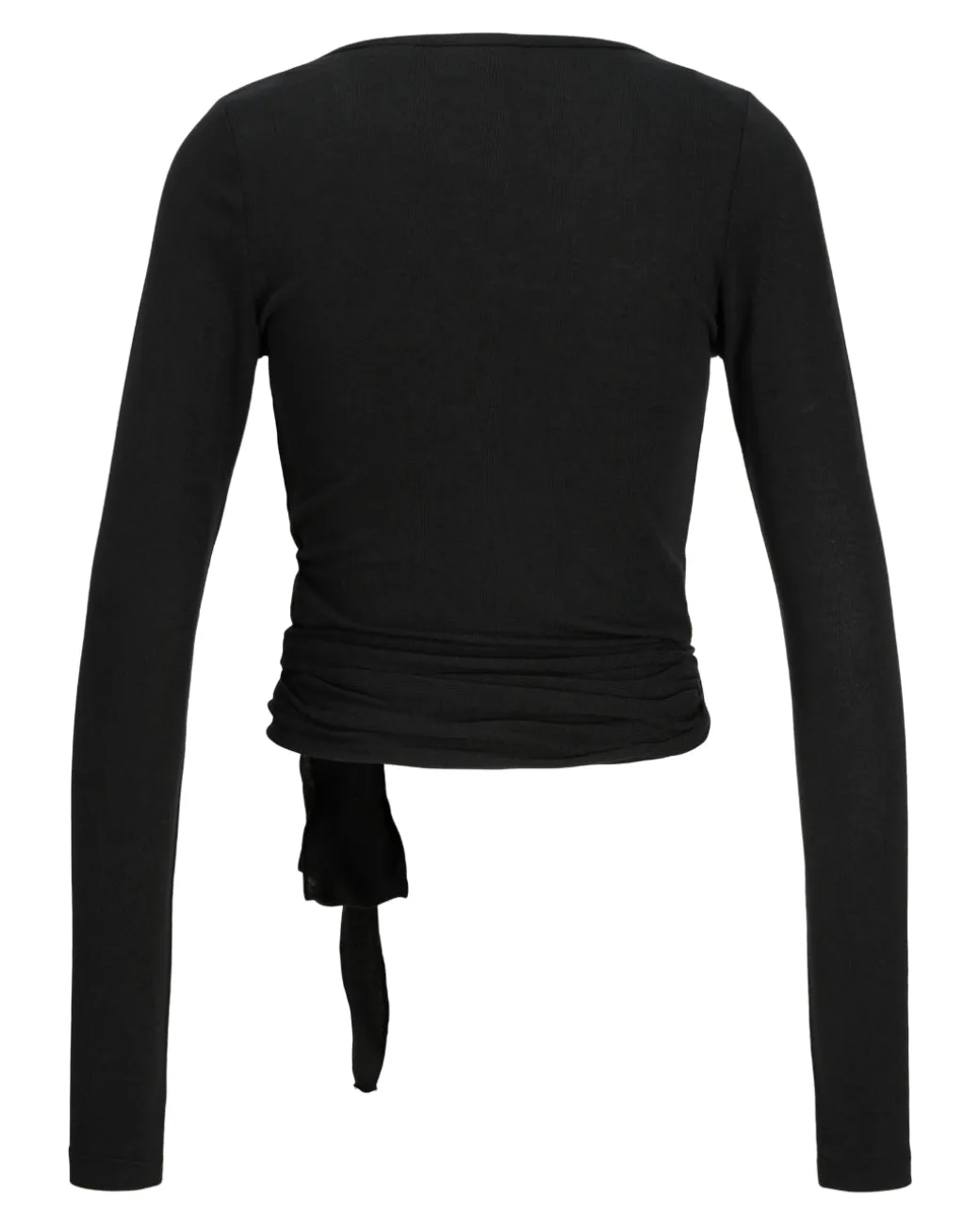LUNA wrap bluse, sort