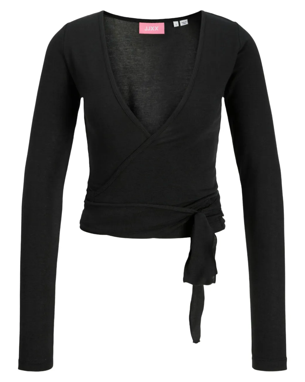 LUNA wrap bluse, sort