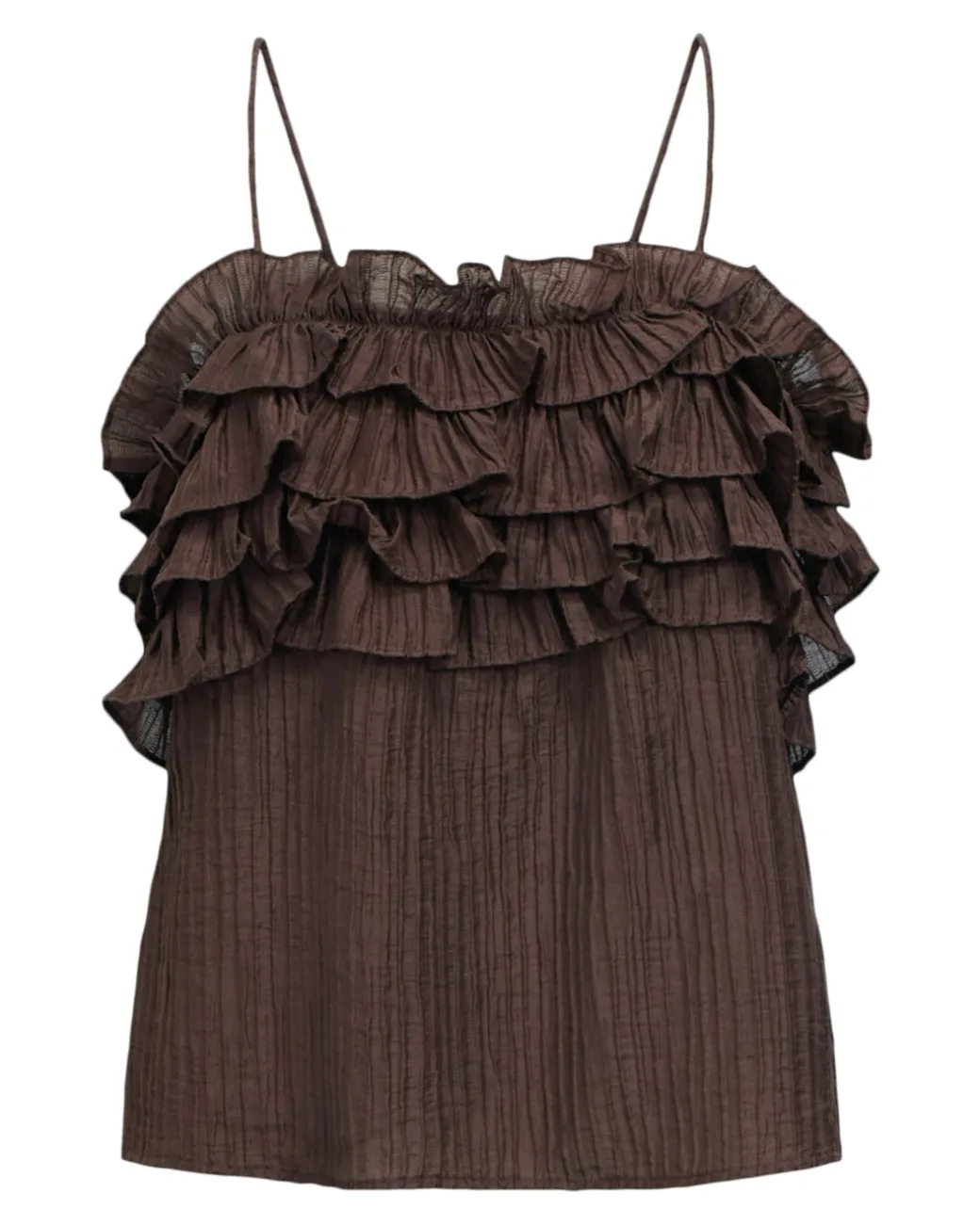 LYNE top, brun