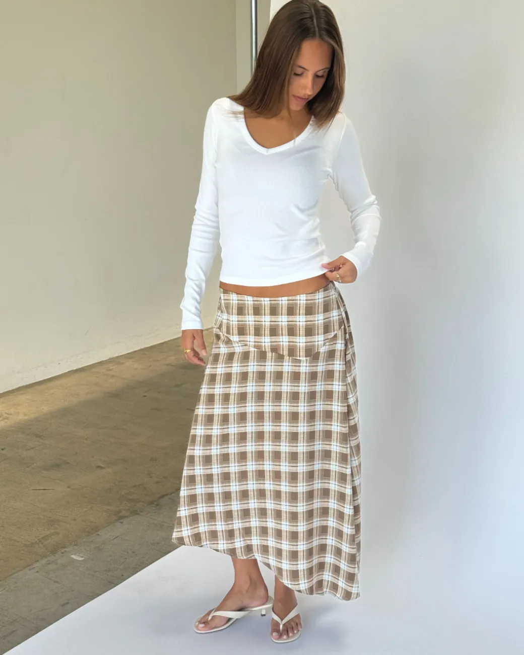 LYNN nederdel, beige