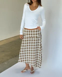 LYNN nederdel, beige