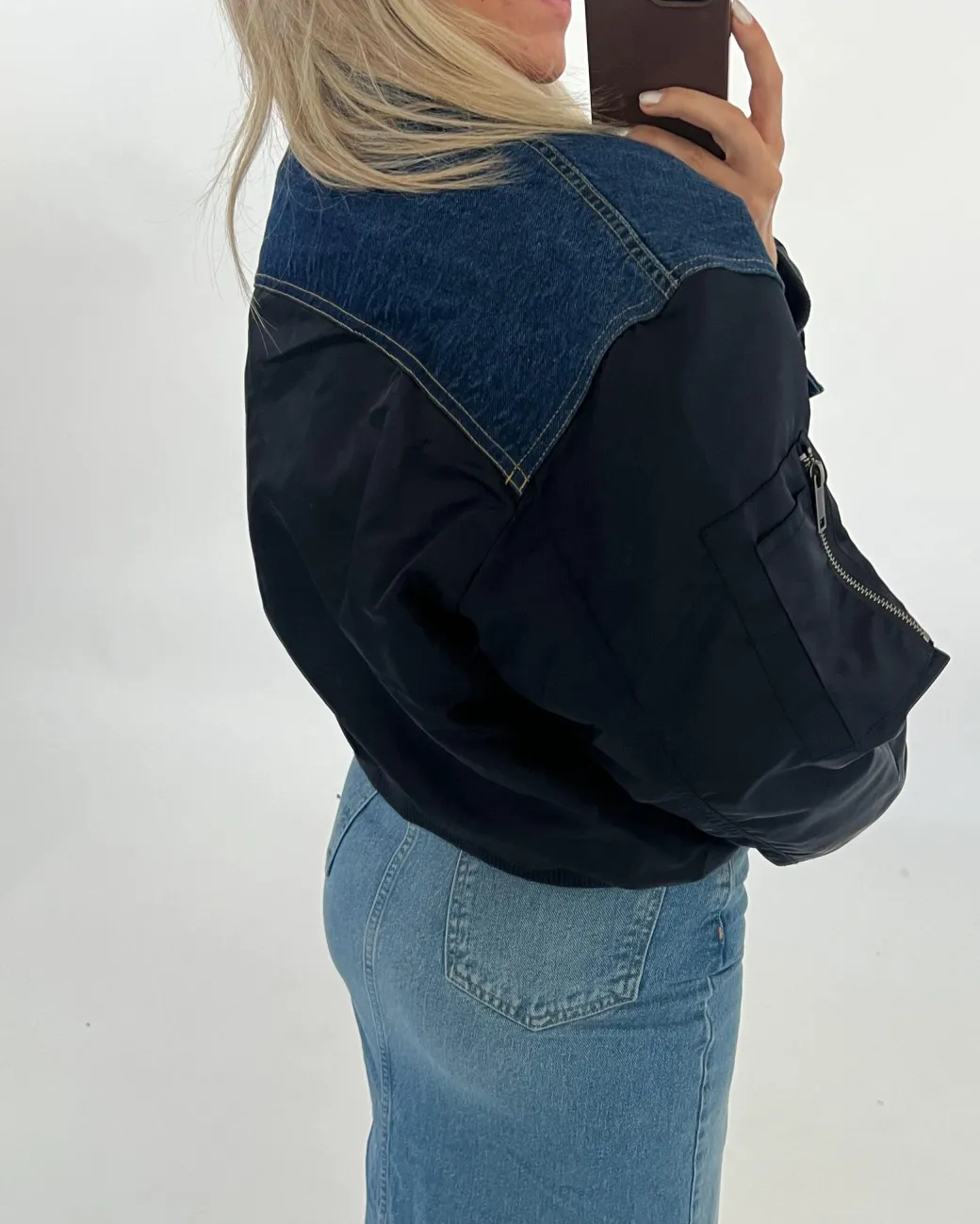 MADDIE bomberjakke, denim