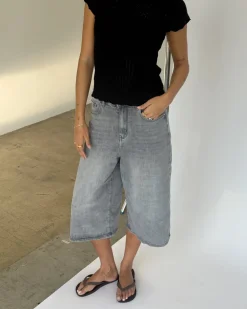 MADDIE denim jorts, grå