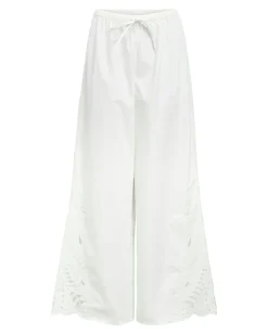 MADIA wide leg bukser, hvid