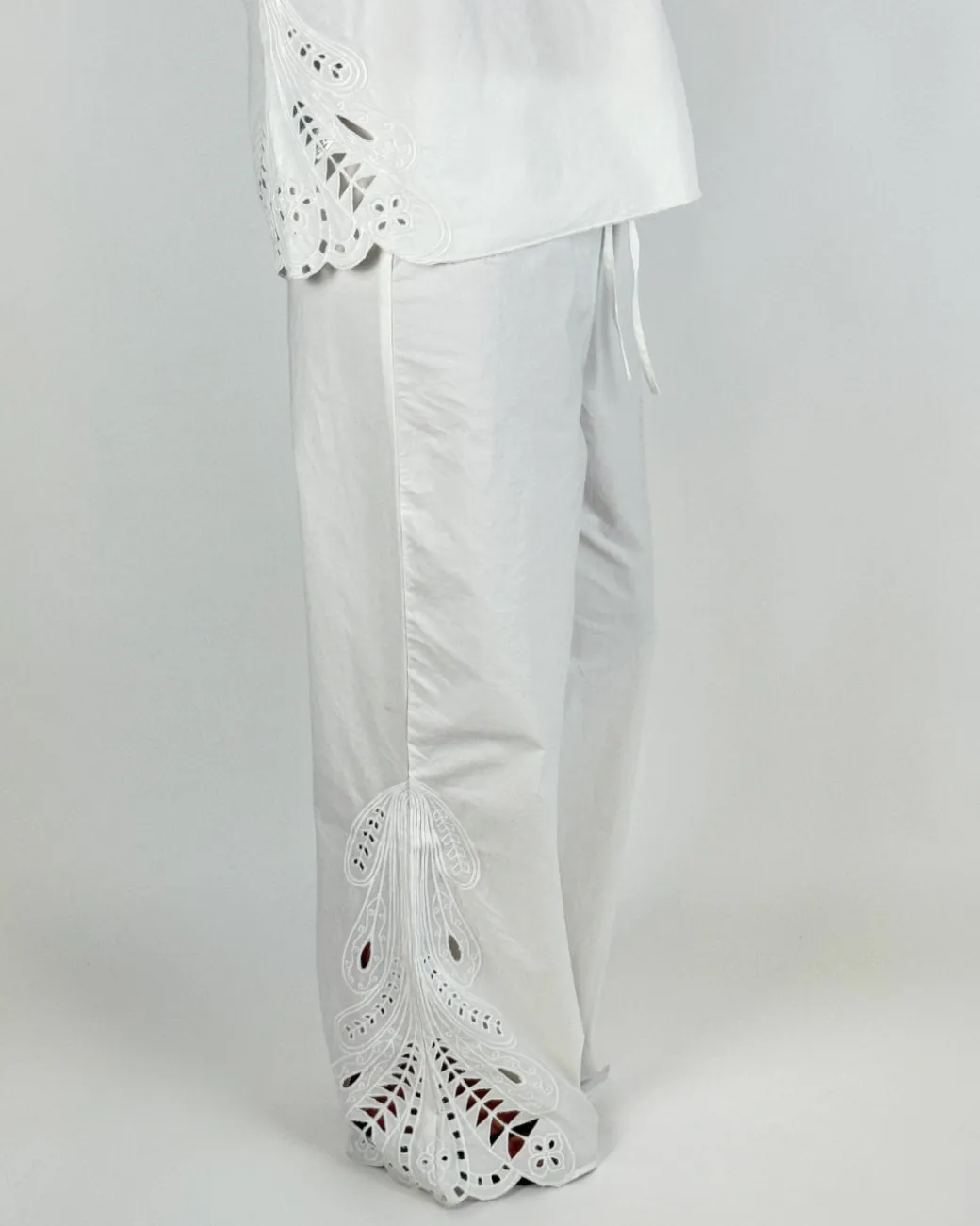 MADIA wide leg bukser, hvid