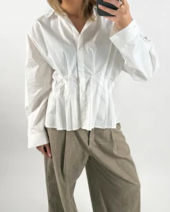 MADICKEN waisted skjorte, hvid