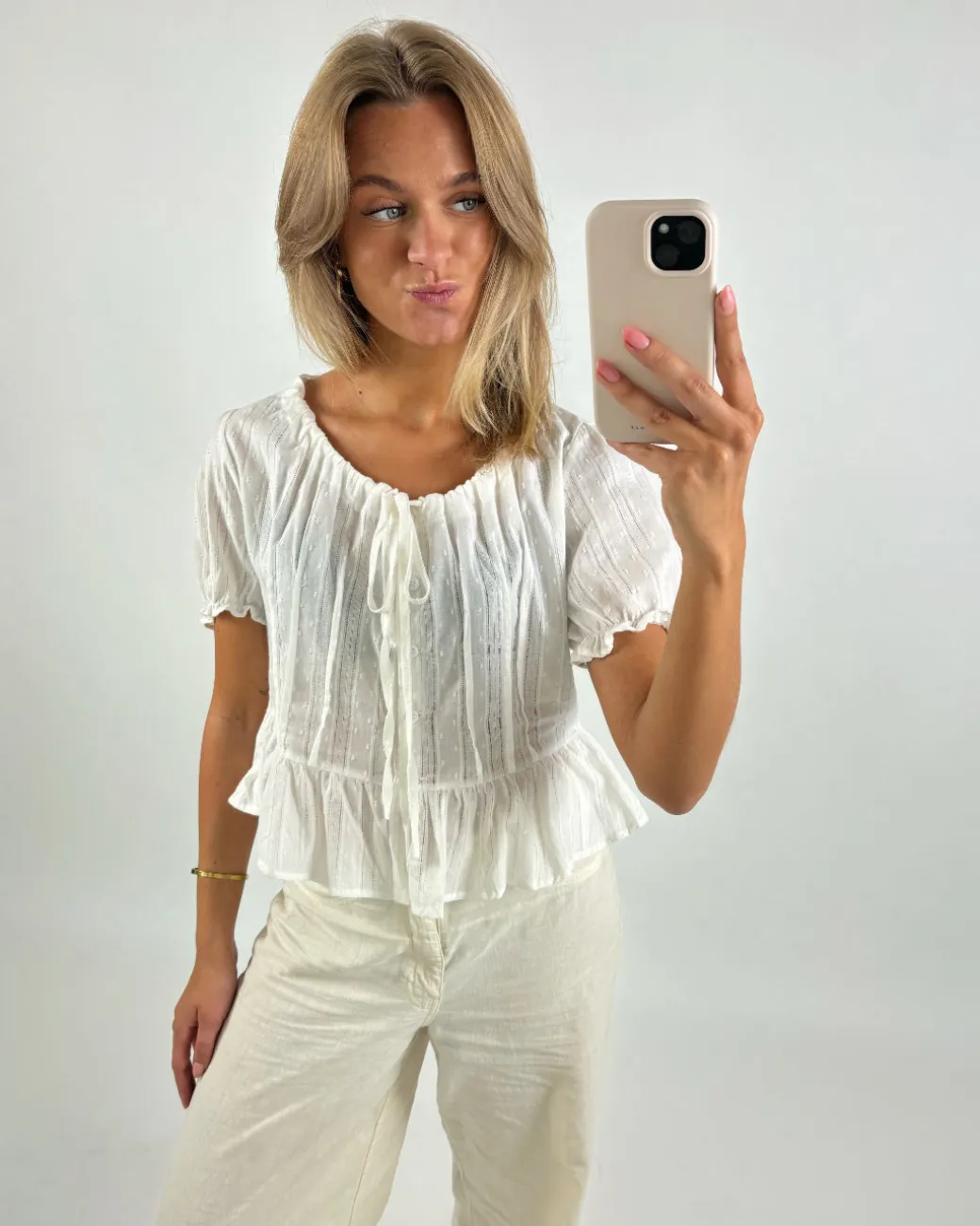 MADISON bluse, hvid