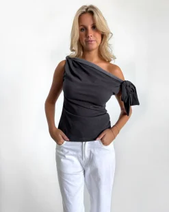 MAISIE off shoulder top, grå